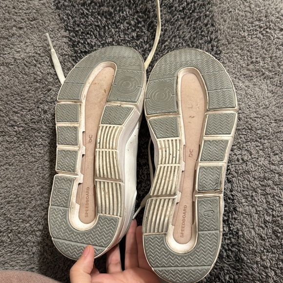 Women's White and Gray Sneakers - Picture 5 of 5